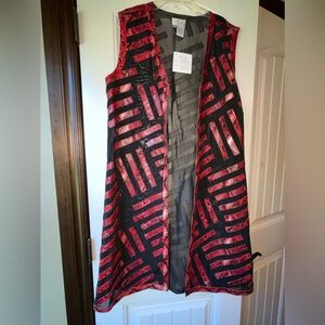 Just B calf length vest, size Large